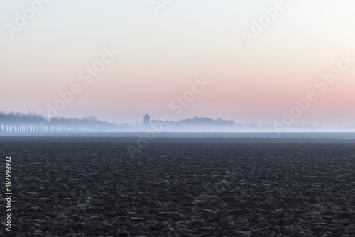 fog over the city