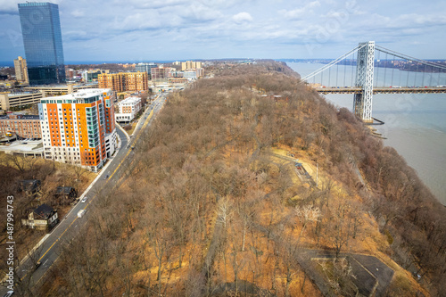 Aerial Drone of Fort Lee New Jersey  photo