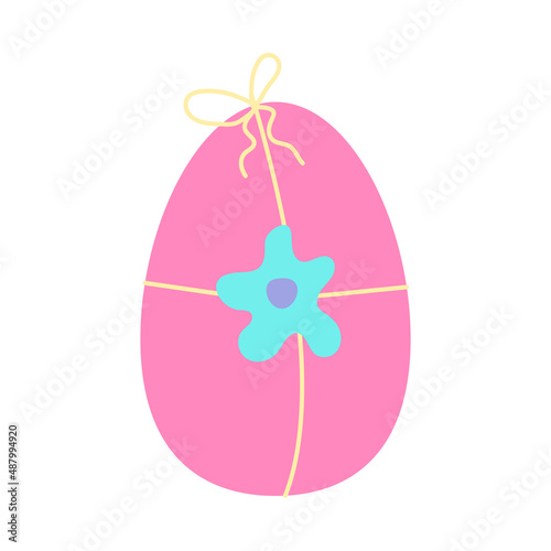 Colorful Easter eggs and decorative elements. Easter card
