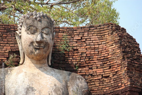 ruined buddhist temple (Wat Phra Si Iriyabot) - Khamphaeng Phet - Thailand  photo