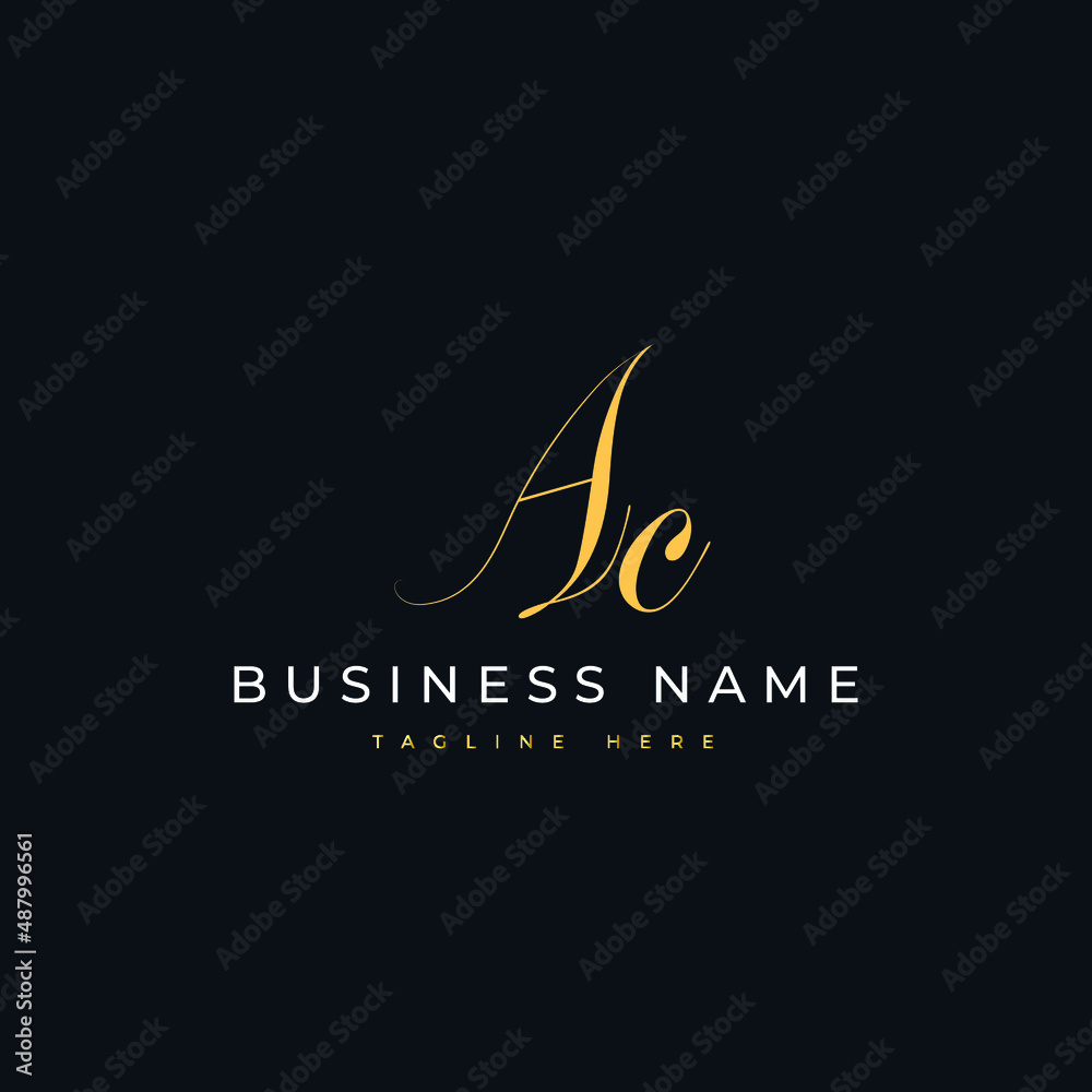 Minimal and elegant initial letter AC logo design with handwriting style. handwritten signature logo for identity Premium Vector Minimal and elegant initial letter AC logo design with handwriting style. handwritten signature logo for identity Premium Vector