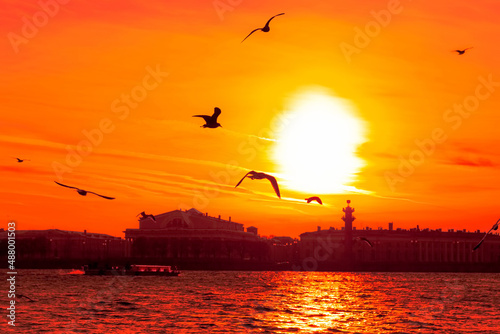 Saint-Petersburg in White nights time