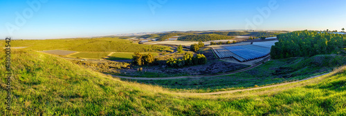 Panoramic view of landscape in Lachish, Northern Negev Desert