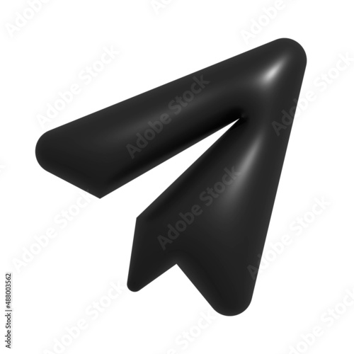 Telegram logo. Telegram social network. Telegram messenger. 3D vector.