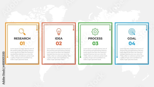 Vector infographic design template with 4 options or steps photo