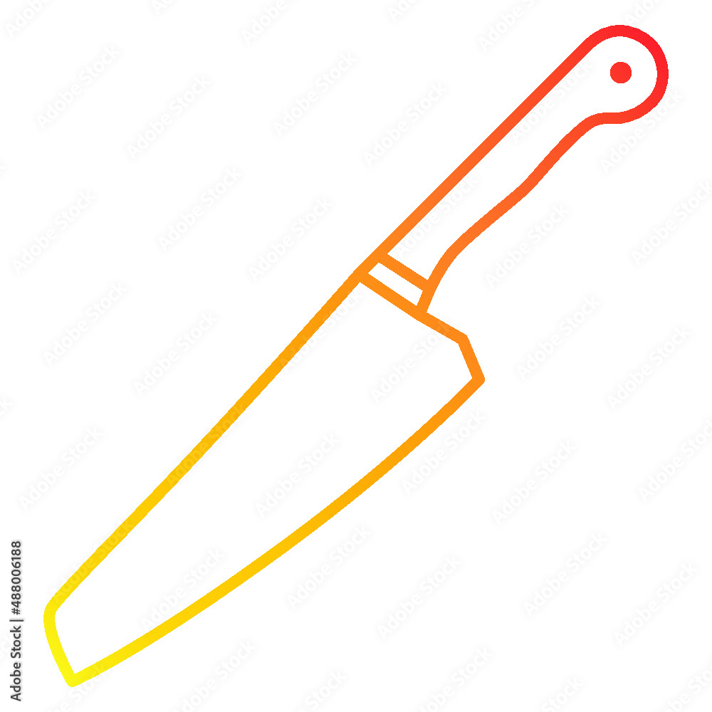 Illustration of kitchen knife design icon Illustration of kitchen knife design icon
