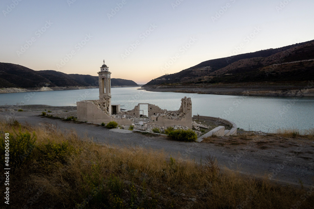 the underwater church ruin in cyprus