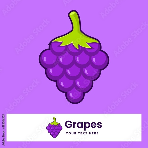 Grapes vector design illustration. premium vector photo