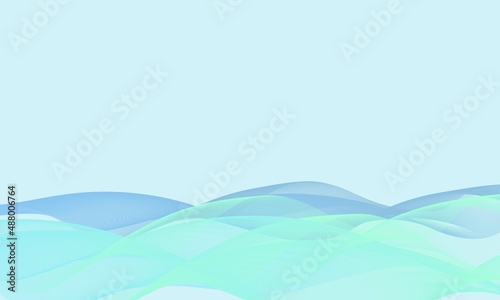 Vector blue water wave layer shape wavy pattern concept abstract background blend design style illustration.