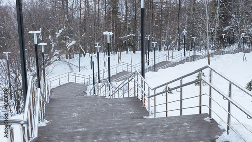 snow covered bridge