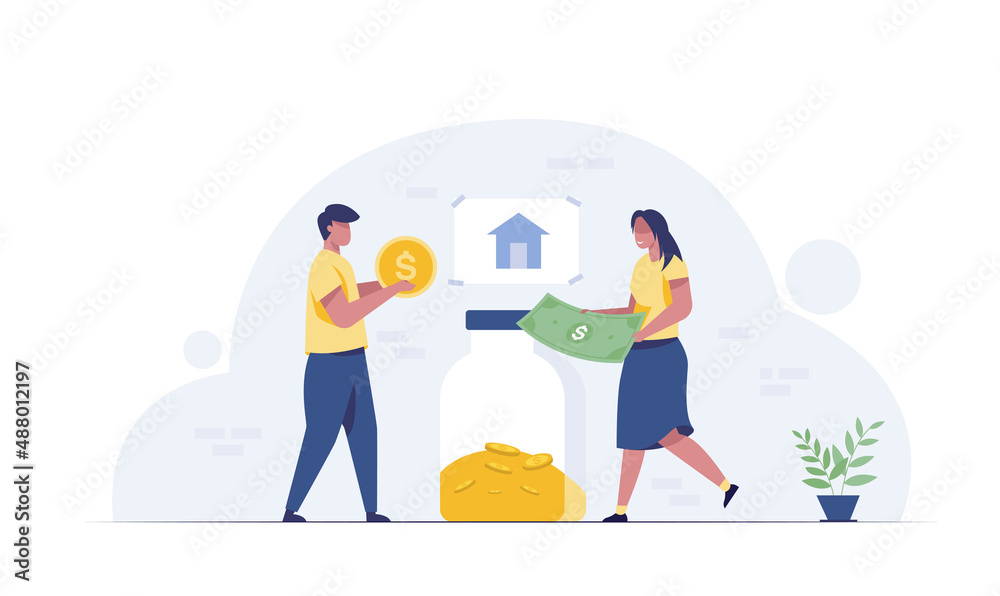 The family dreams of buying their own property. They are saving up money for a house. The family dreams of buying their own property. They are saving up money for a house.