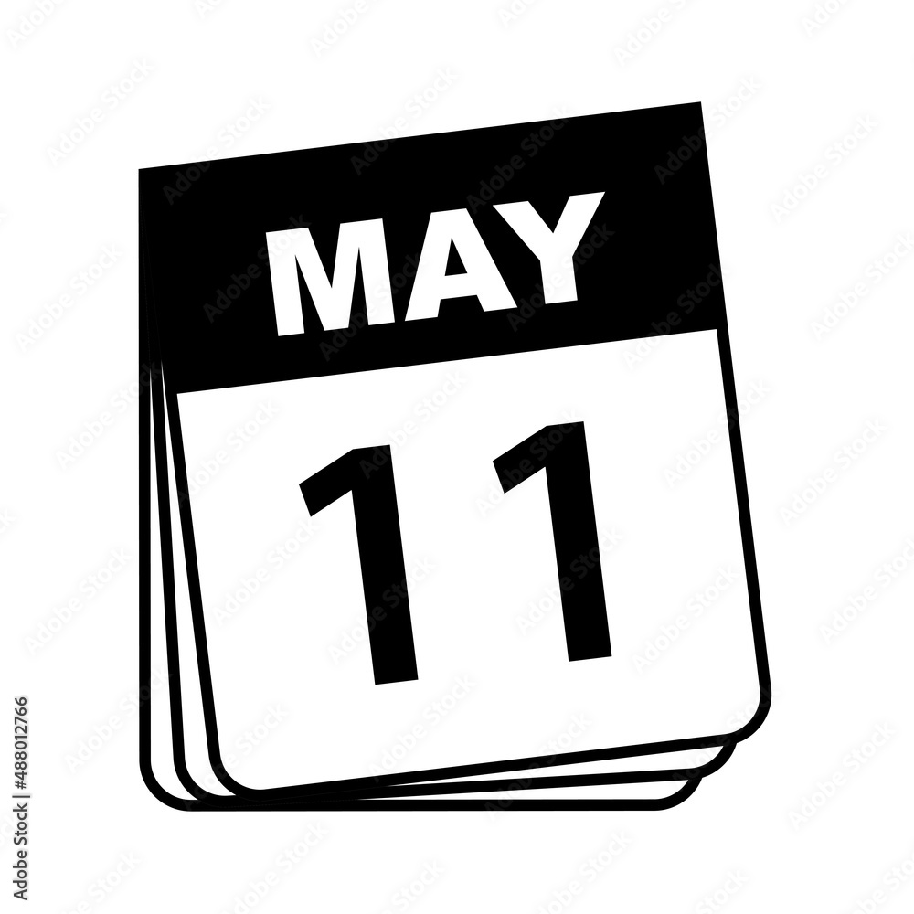 Fototapeta premium May 11. Calendar Icon. Vector Illustration.