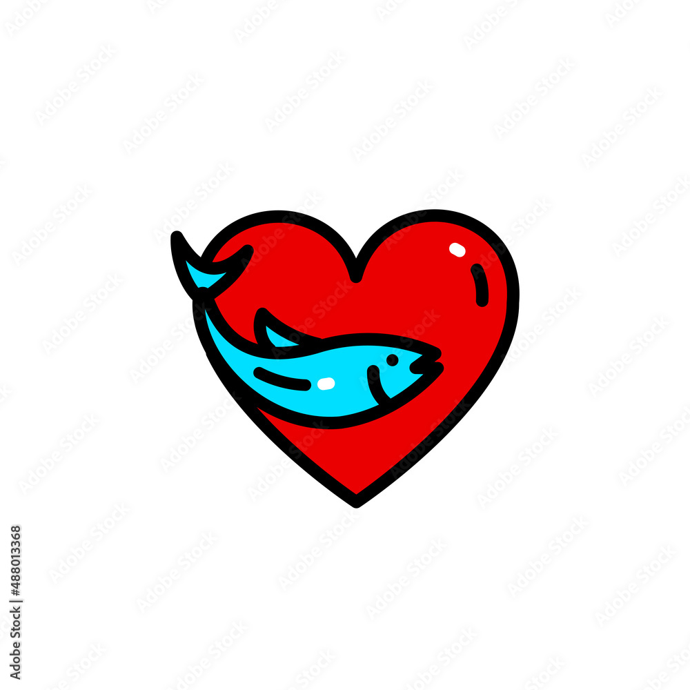 Fish oil icon isolated on white background. Vitamin omega 3 template. Heart and fish simbol. Fish oil icon isolated on white background. Vitamin omega 3 template. Heart and fish simbol.