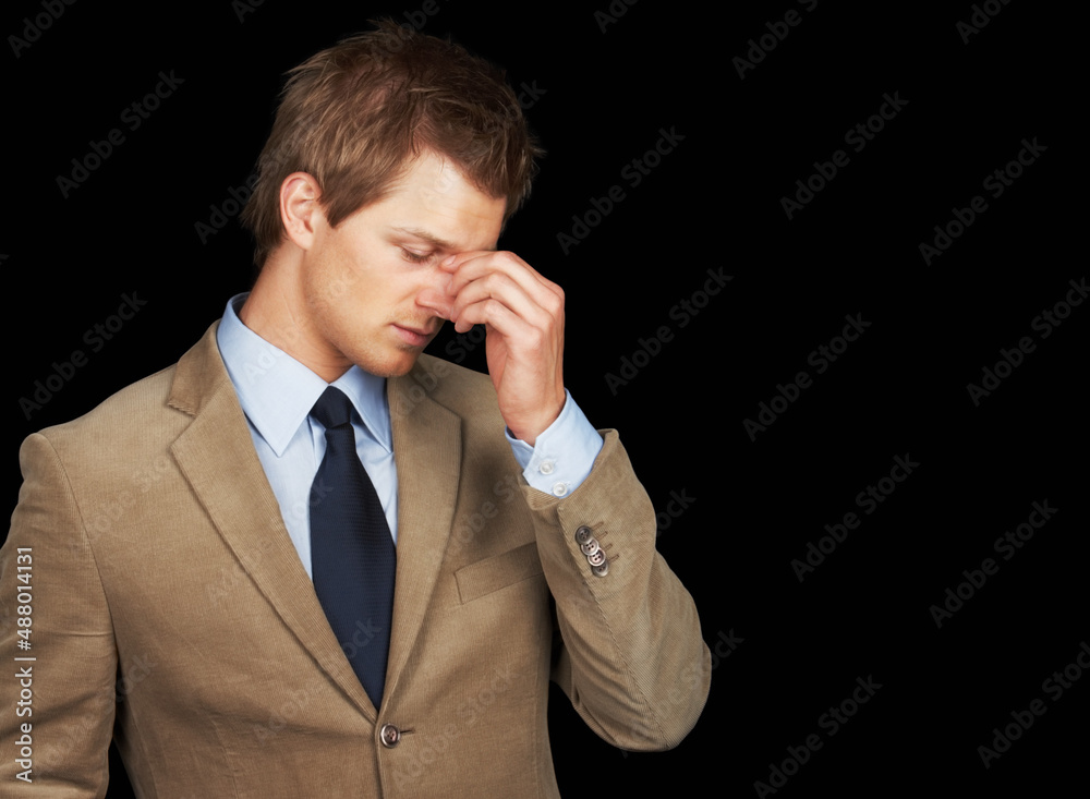 Stressed out business man over black background. Stressed out young business man over black background. Stressed out business man over black background. Stressed out young business man over black background.