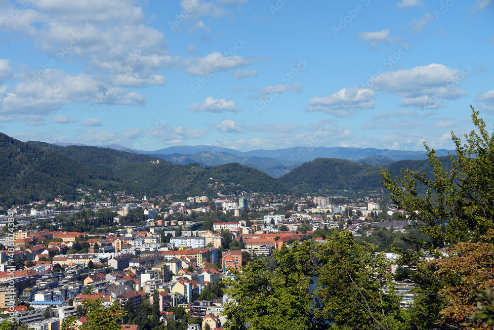 Aussicht auf Graz vom Schlossberg