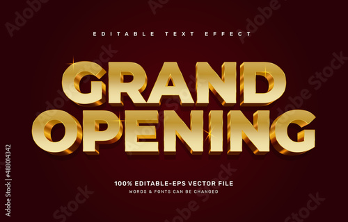 Gold Grand Opening text effect