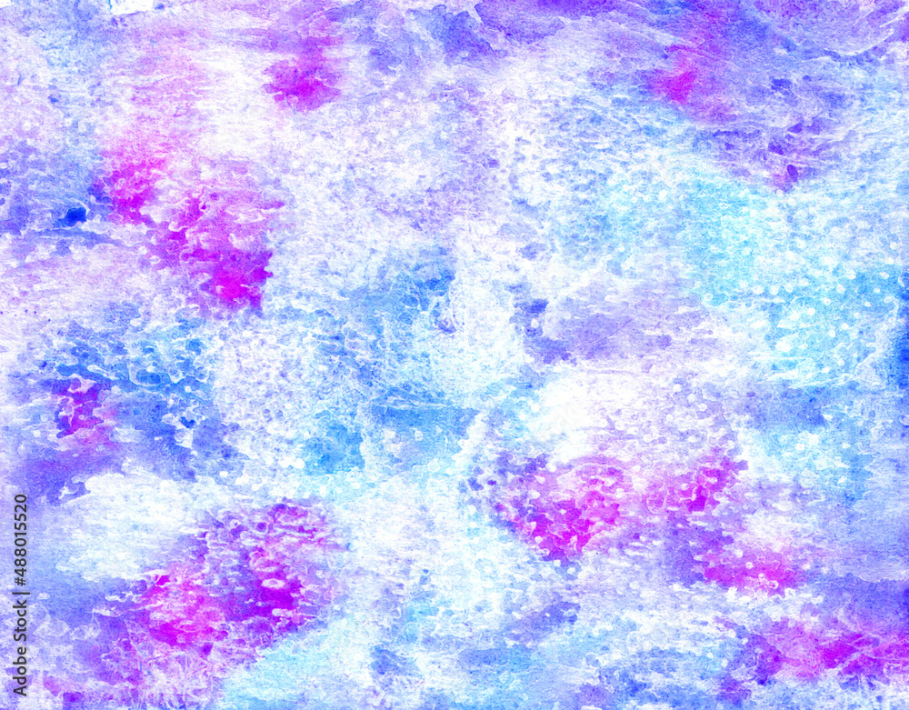 hand drawn abstract watercolor background,with watercolor splashes, sponge