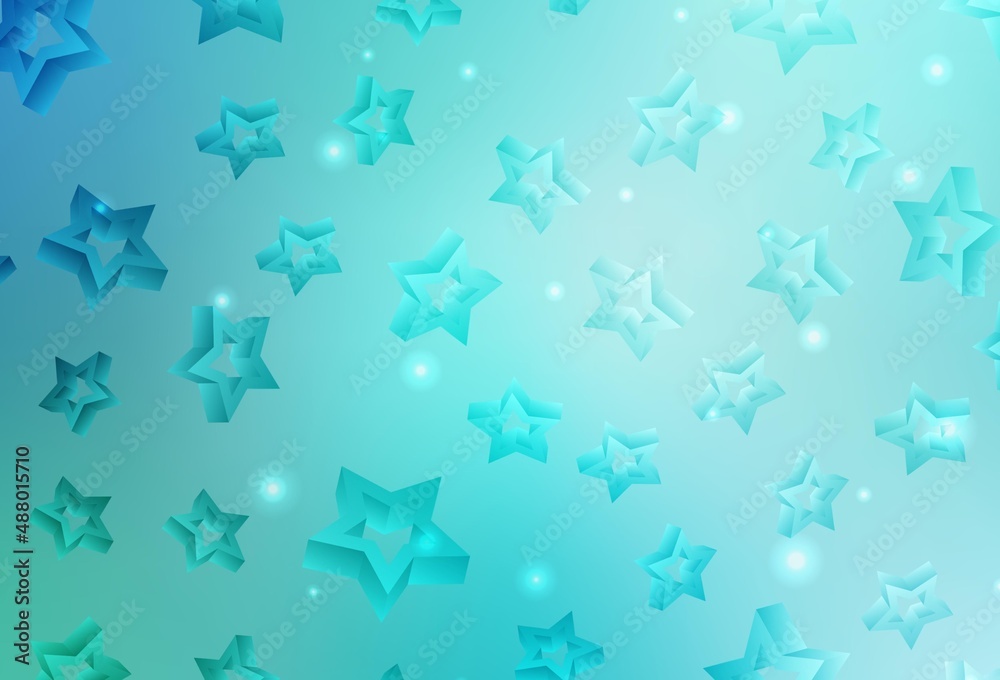 Light Green vector texture with beautiful stars. Light Green vector texture with beautiful stars.
