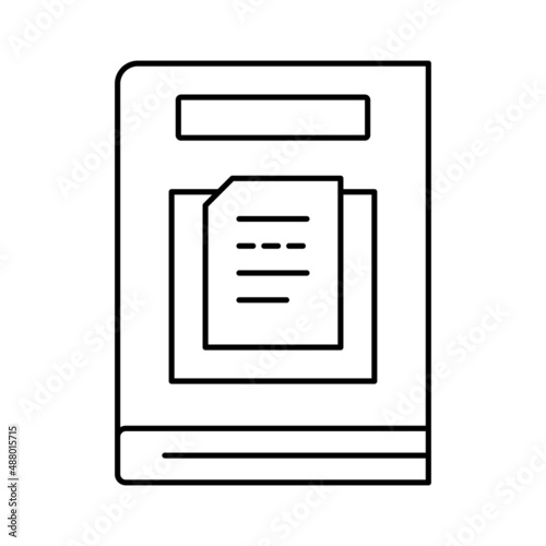 nonfiction genre line icon vector illustration