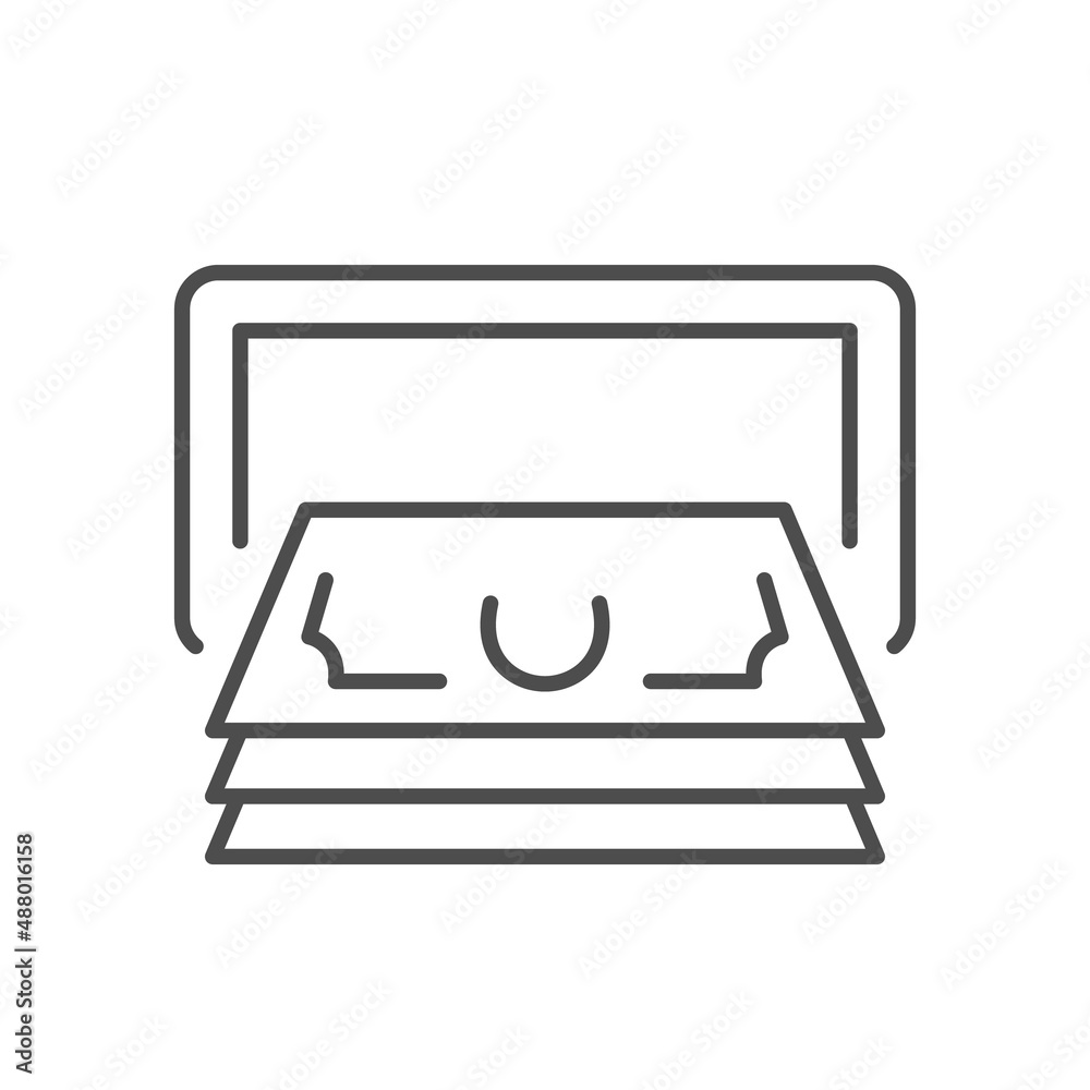Cash withdrawal line outline icon Cash withdrawal line outline icon