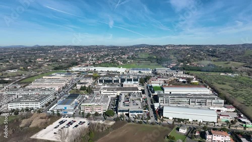 La zona industriale di Formello, paese vicino Roma.
Vista aerea del complesso industriale di Formello.