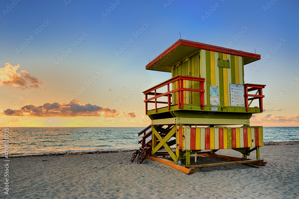 Art Deco Lifeguard Tower, Miami Beach Art Deco Lifeguard Tower, Miami Beach