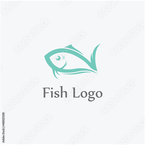 Fish logo, fishinghook, fish oil and seafood restaurant icon. With vector icon concept design illustration template
