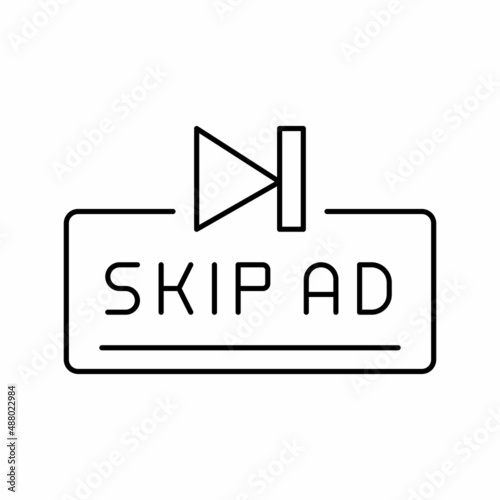 ad banner on website line icon vector illustration