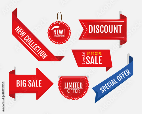 special and sale offer labels