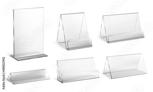 Transparent Plexiglass Empty Holders Set
