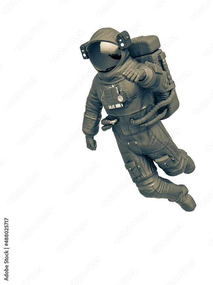 astronaut is floating