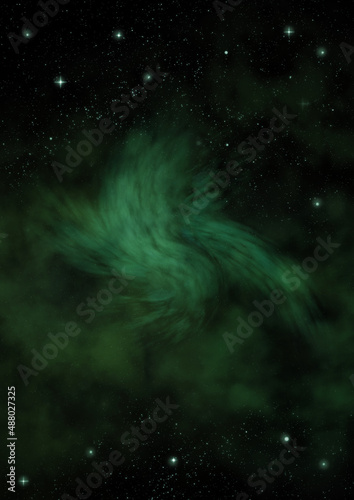 Star field in space and a nebulae
