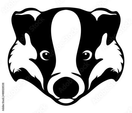 Obraz na plátně vector forest badger head