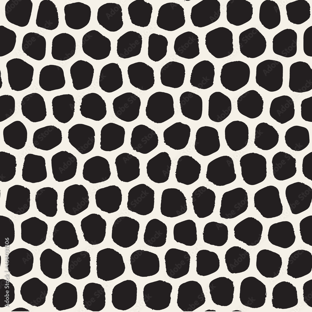 Vector seamless hand-painted pattern. Abstract decorative background with brush strokes. Monochrome hand-drawn texture. Vector seamless hand-painted pattern. Abstract decorative background with brush strokes. Monochrome hand-drawn texture.