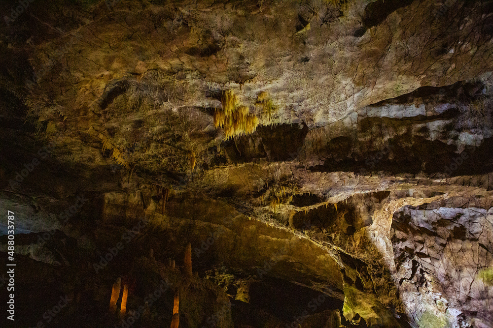 a beautiful and unusual large underground cave