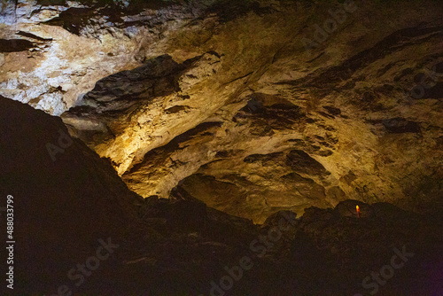 a beautiful and unusual large underground cave