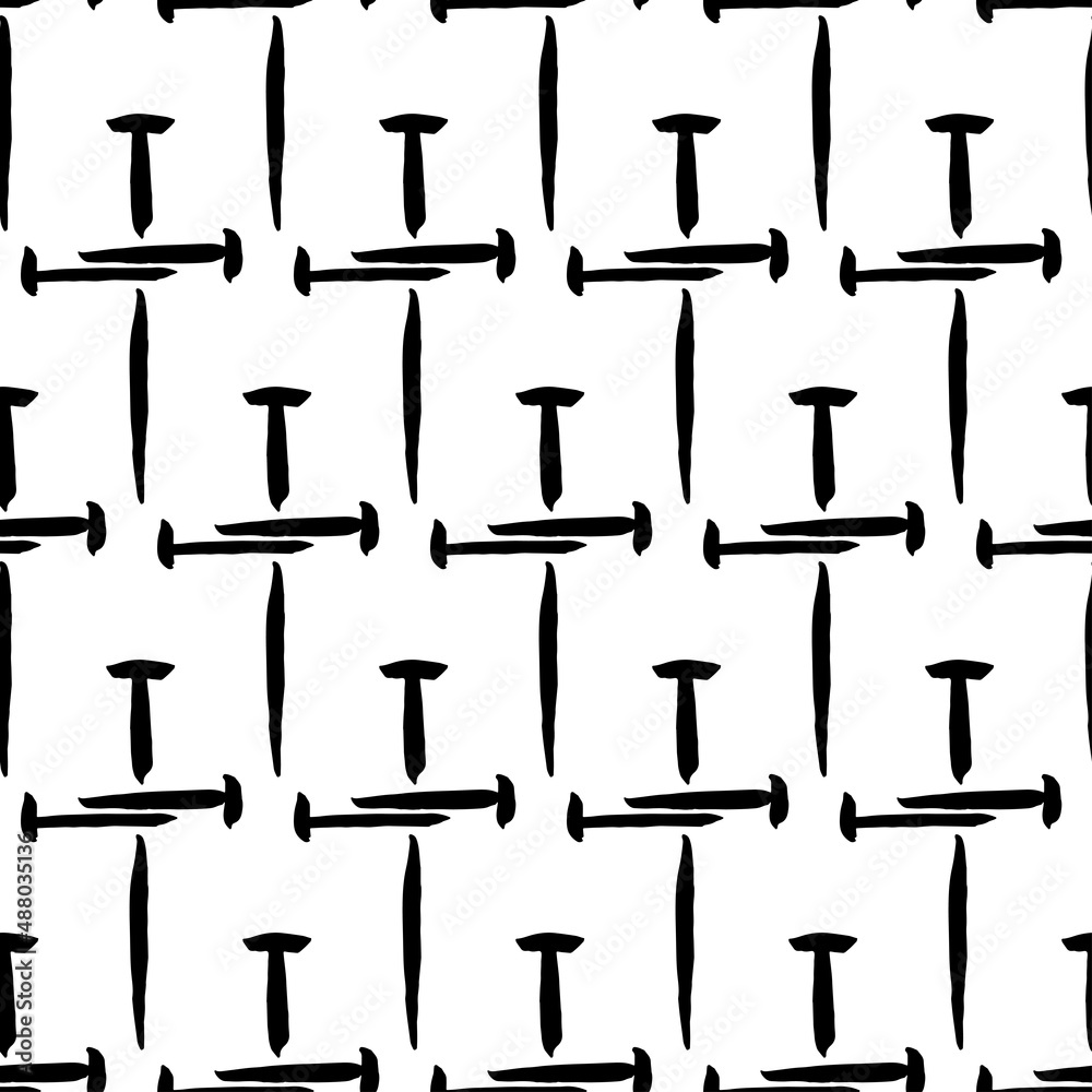 Christian seamless pattern with grunge cross. Hand drawn religion background in sketch style. Christian seamless pattern with grunge cross. Hand drawn religion background in sketch style.
