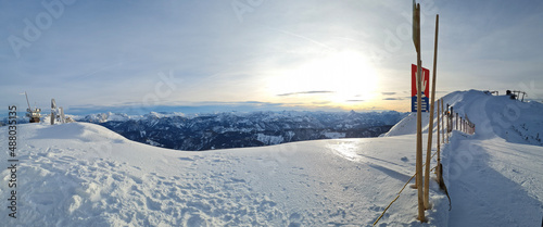 ski resort in winter