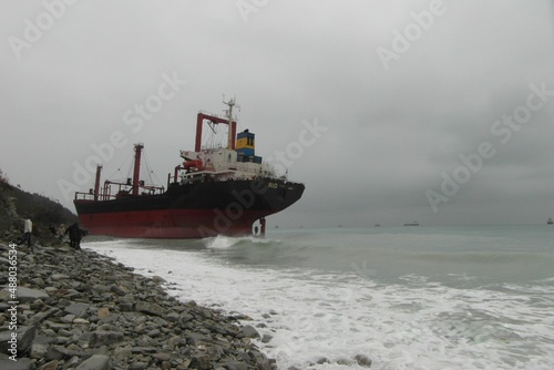 the ship is stranded