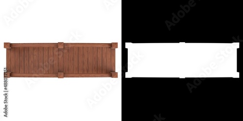 Fototapeta Naklejka Na Ścianę i Meble -  3D rendering illustration of a wooden bridge