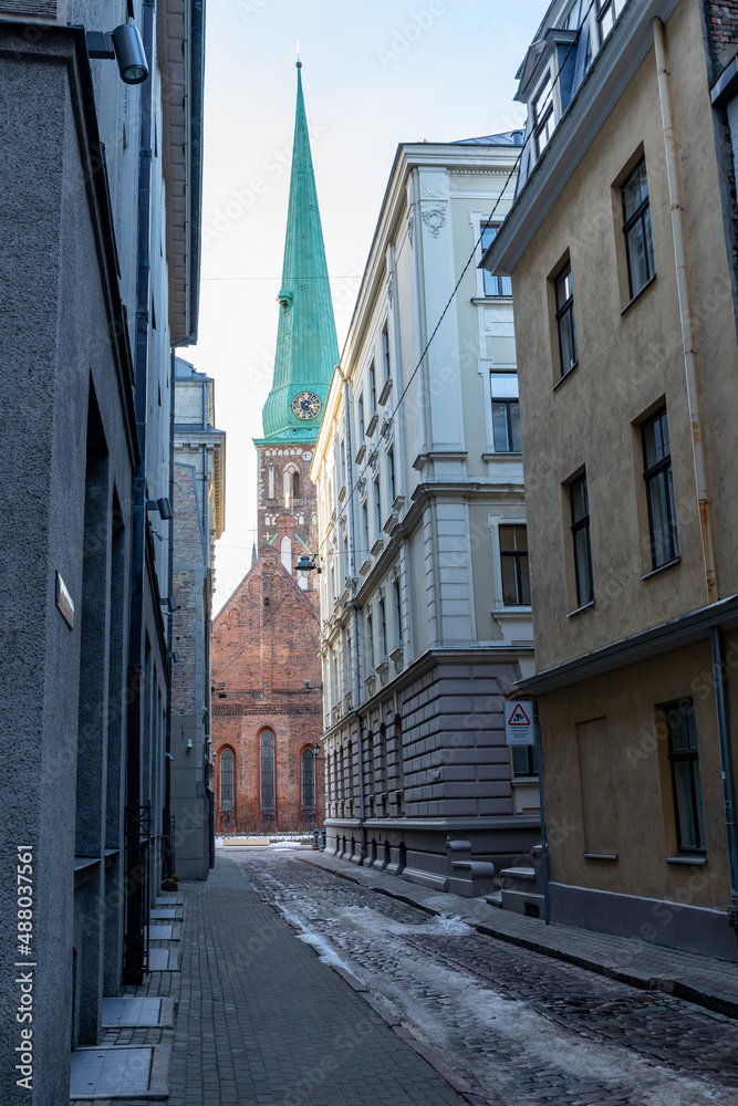 Riga Old Town. Medieval Gothic Architecture. Riga the capital of Latvia. Baltic states. Europe. Riga Old Town. Medieval Gothic Architecture. Riga the capital of Latvia. Baltic states. Europe.