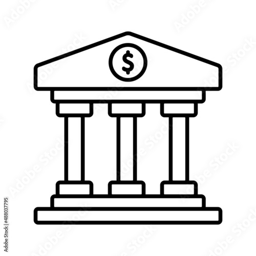 Bank Building Icon Design Vector Template Illustration