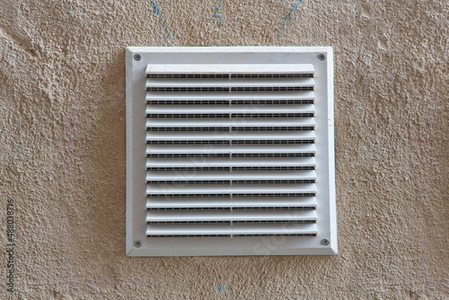 Картината върху платно White plastic ventilation grille for internal air evacuation and