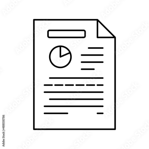 investment agreement line icon vector illustration sign