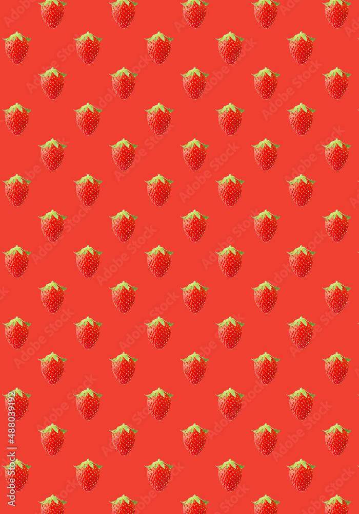 Seamless pattern isolated on red background