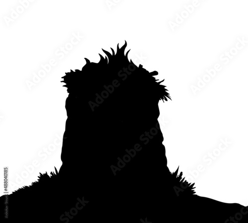 Stone Altar. Vector drawing