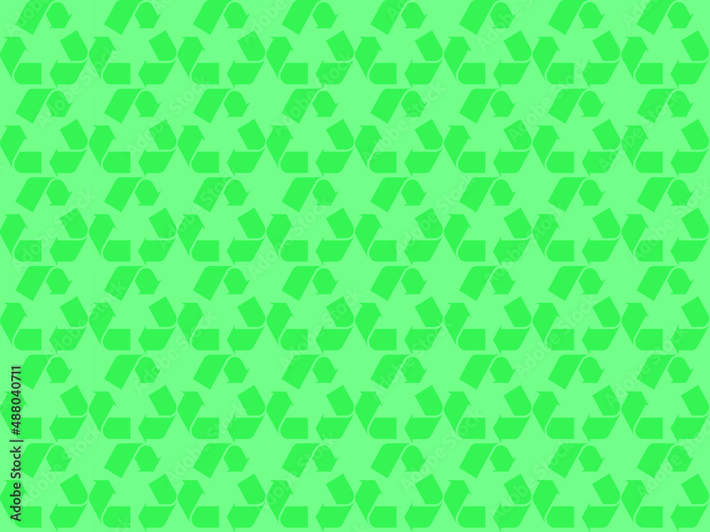 Vector illustration in green with the symbol of recycling Vector illustration in green with the symbol of recycling