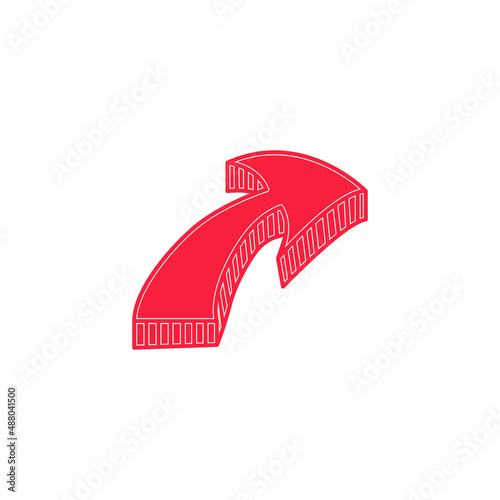 Vector illustration. Arrow 3d icon.