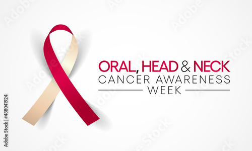 Oral, Head and neck cancer awareness week is observed every year in April. These cancers are diagnosed more often among people over age 50 than among younger people. Vector illustration
