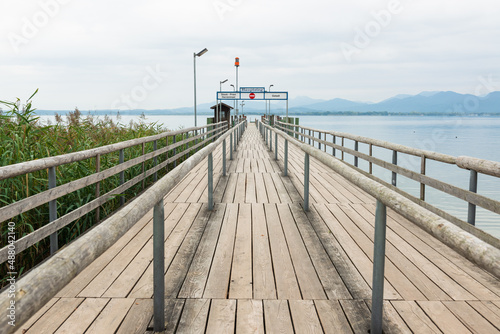 Deserted pier waiting for excursionists